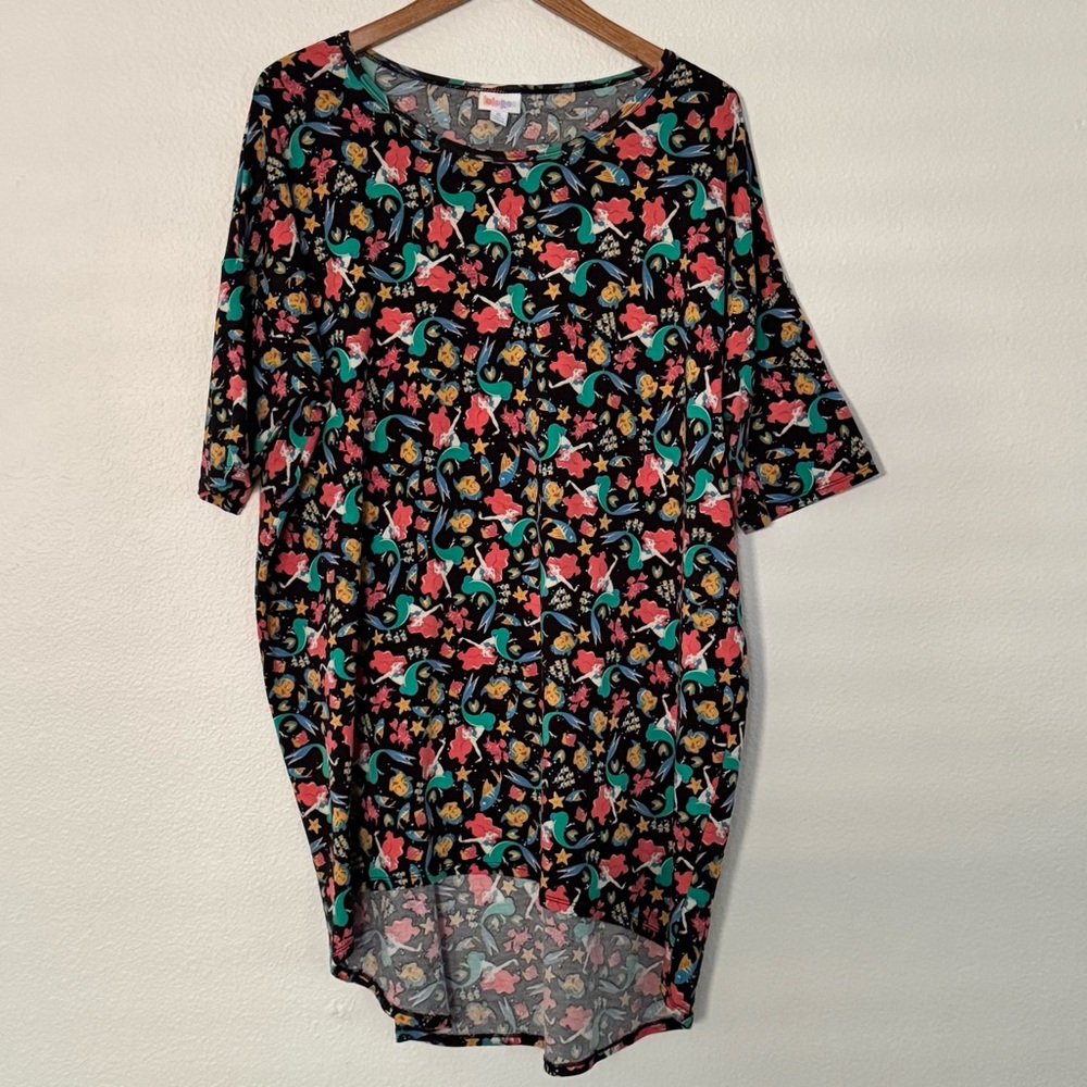 LuLaRoe The Little Mermaid Disney tunic top size XL